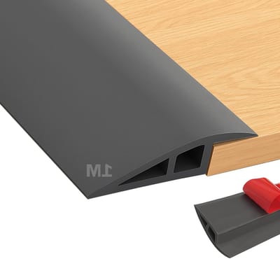 Zelfklevend PVC overgangsprofiel voor deurdrempels, 1 m x 7 cm, hoogtecompensatie, zwart, voor vloeren met hoogteverschil van 15 mm