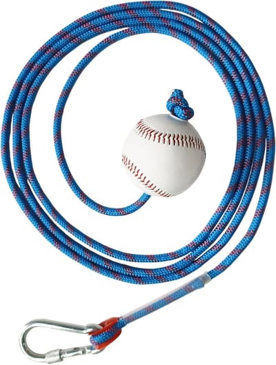 Slagtraining Materiaal - Trainingshulpmiddel Honkbal - Slagoefeningen Verbeteren - Tijd Energie Besparend - 3 Meter Touw - Enkel Kenmerk