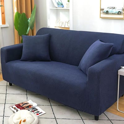 Stretch Bankhoes Volledig Omwikkelde Hoes Vier Seizoenen Anti-Kras Eenvoudig Modern Bank Volledige Hoes Handdoekdoek 190-230CM