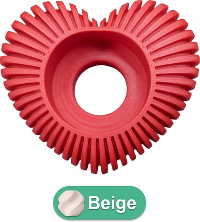 Waxinelichthouder Hart Gestreept - Beige - 3d geprint - Geschikt voor LED waxinelichtjes – Moderne woonaccessoire – Stijlvolle waxinelichthouder