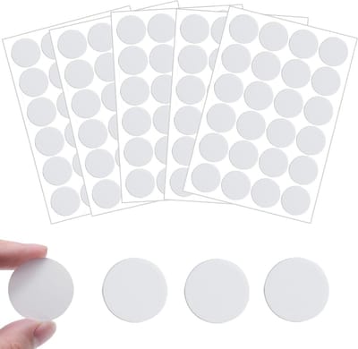 Set van 120 Zelfklevende Schroefdeksels - Witte 30 mm Ronde Caps voor Waterdichte Bevestiging van Muren, Meubels en Kasten - Inclusief 5 Vellen