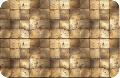 WC mat 60x40 cm - Antislip - Geometrisch - Tegels - Goud - Toiletmat - Vloermat - Douchemat - Toilet tapijt - Toiletmatten