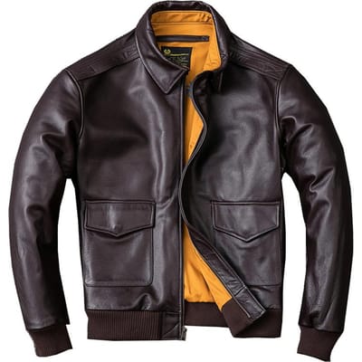 Nieuwe natuurlijke toplaag koeienhuid pilotenjack heren corium groot formaat moto-jas klassiek vrijetijdskalfsleer militair jack XXXXL