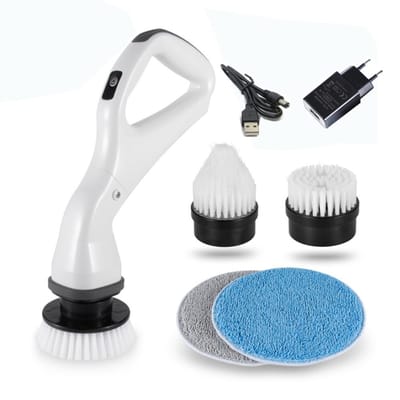 Elektrische Roterende Schrobber 360 Graden Draadloos Power Borstel Vloerreiniger Opladen Douche white
