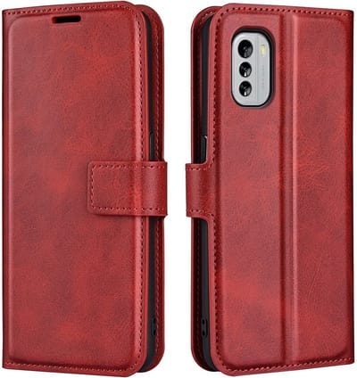 Coverup Hoesje - Geschikt voor Nokia G60 Hoesje - Coverup Deluxe Book Case - Rood