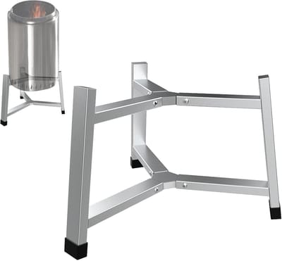 Vuurkorf standaard - Kampvuur kookstatief - Buiten koken - Draagbaar roestvrij staal - 38 cm
