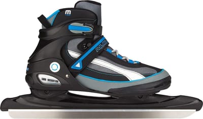 Nijdam Norenschaats - Semi-Softboot - Zwart/Zilvergrijs/Blauw - 38