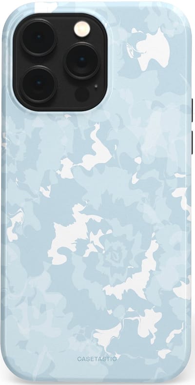 Casetastic Hoesje Geschikt voor Apple iPhone 14 Pro Max Magsafe - Stijlvolle Beschermende Duo-layer Case - Blauwe wervels