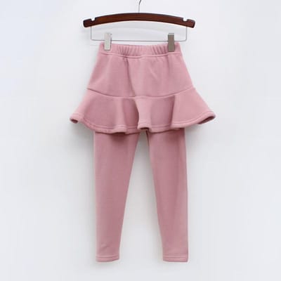 Effen Kleur Meisjes Broek Kinder Leggings 2-10J Kinderkleding Lente Herfst Katoen Leggings Warm Baby Meisje Rok-Broek 140cm roze