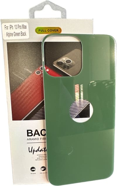 Armid Fiber Achter glas beschermer Geschikt voor: Apple iPhone 13 Pro Max (Alpine Green) Achterkant Temper Glass Protector - Back Screen Protector