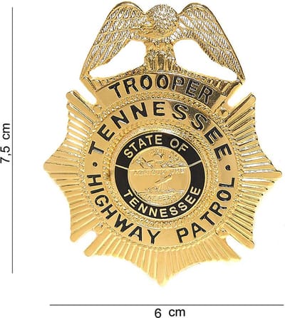 Embleem metaal Trooper Tennessee goud pin