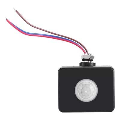 Dailygoody - Bewegingssensor - Detector - Automatische Verlichting - Zwart - Energiezuinig - Geschikt voor Binnen en Buiten - IP65 Waterproof