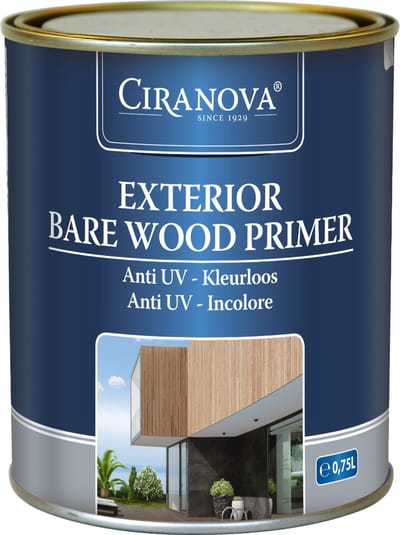 Ciranova Exterior Bare Wood Primer - 750 ml - Kleurloos - Beschermende Houtprimer