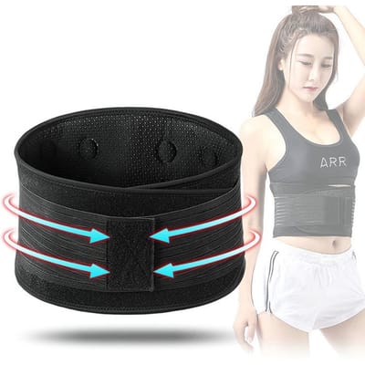 1 stuks verstelbare toermalijn zelfverwarmende magnetische therapie taille ondersteuningsgordel lendensteun taille brace dubbele band gezondheidszorg zwart