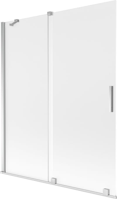 Mexen Velar 2-delige schuifbare badwand 140 x 150 cm, ijs, chroom - 896-140-000-31-01