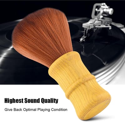 Plaat Reinigingsborstel Super Clean Antistatisch Plaat Stofverwijderaar voor LP Vinyl Plaat brown