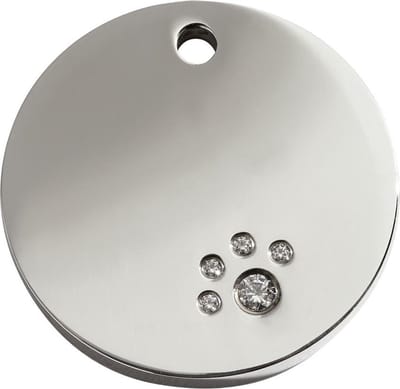 Red Dingo Hondenpenning - maat L - rond met Swarovski - 38 mm