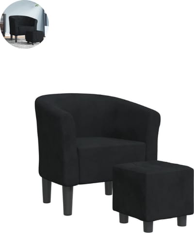 Fauteuil - Relaxzetel - Relaxstoel - Relaxfauteuil - Stoel - Voor één Persoon - Zwart