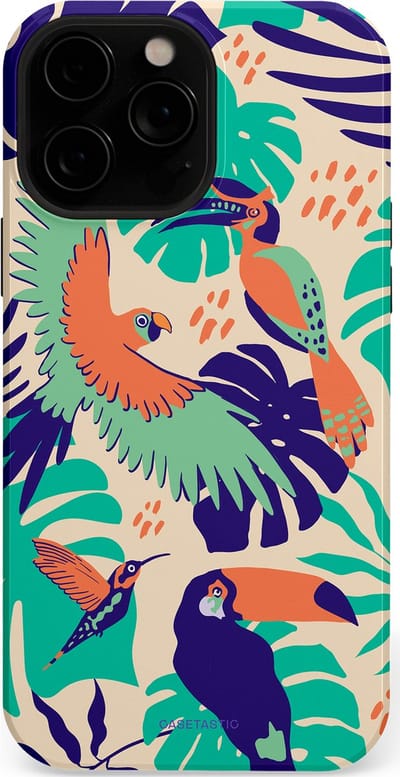 Casetastic Hoesje Geschikt voor Apple iPhone 13 Pro Max Magsafe - Stijlvolle Beschermende Duo-layer Case - Tropische Vogels