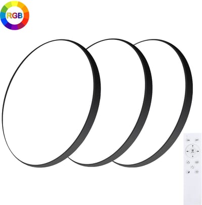Oraymin 3x RGB Plafondlamp - LED Verlichting - Afstandsbediening - 24W - Ø30cm