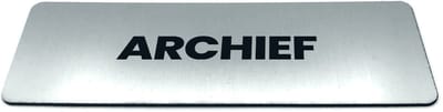 Deurbordje met tekst Archief - Formaat 150 x 50 mm x 1,6 mm - Incl. plakstrip | Geborstelde RVS-look toplaag | Gratis Verzending | Decoporta