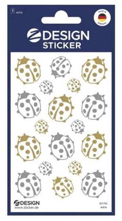 Foliesticker Z-design Gouden/ zilveren lieveheersbeestjes - pakje à 1 vel