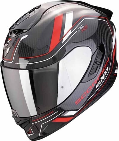 Scorpion EXO-1400 Evo II Carbon Air Mirage Zwart Rood Wit Integraalhelm - Helm