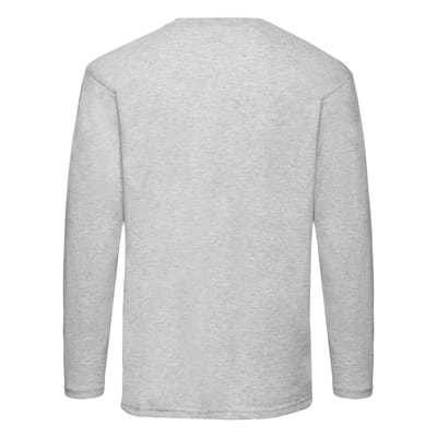 Fruit of the Loom Heren Valueweight Heather T-shirt met lange mouwen (Heide Grijs)