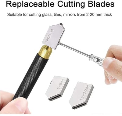 Glassnijder Professioneel glassnijder glassnijgereedschap potloodstijl - gesneden glas van 2 tot 20 mm dik voor het snijden van glas/tegels/spiegels/mozaïek