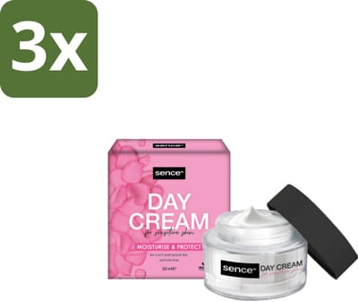 3 x Sence Dagcreme Voor Gevoelige Huid 50 ml - Gevoelige Huid Crème - Dagcrème - Verzorging - Hydraterende Crème - Huidbescherming