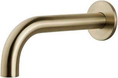 Wiesbaden Caral Inbouw Baduitloop 25 cm. - Goud Look - Geborsteld Messing