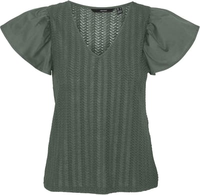VERO MODA - VMNAJA SS V-NECK TOP JRS GA - Dames - Blouses
