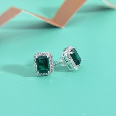 S925 Sterling Zilver Luxe Diamant Stud Oorbellen Voor Vrouwen Bruiloft Verloving Vrouwelijke Oorbellen Sieraden Cadeaus blue