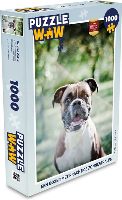 Puzzel Een Boxer met prachtige zonnestralen - Legpuzzel - Puzzel 1000 stukjes volwassenen