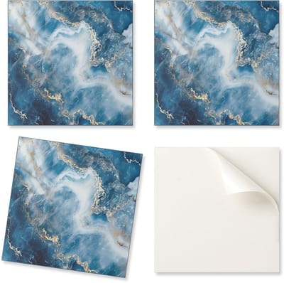 Decoratieve vinyl wandtegels met abstract marmerpatroon, 20x20x20 cm