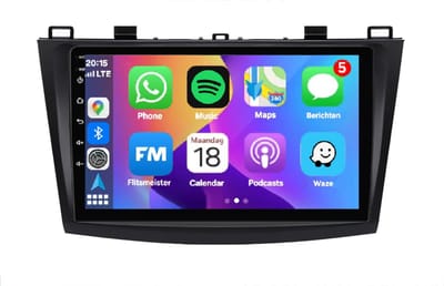 Autoradio 2/32 met Carplay en Android auto | Geschikt voor Mazda 3 2009-2013 | Radio scherm met Navigatie | 2009 2010 2011 2012 2013 | BK Maxx Axel