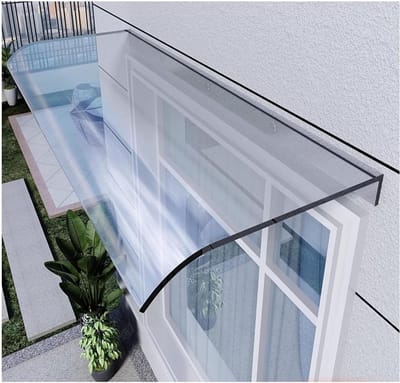 Onzichtbare voordeur luifel, Polycarbonaat Cover Voordeur Buiten, Regen Shelter Thicken Clear Cover Gebogen Deur Raam Luifel Luifel, (maat: 15.7*47.2in Meerdere maten) ( Size : 40*330cm/15.7*129.9in )