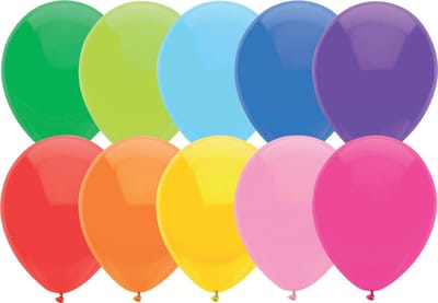 Haza feest/verjaardag Ballonnen - mix gekleurd - 100x - latex - party versiering - 30 cm