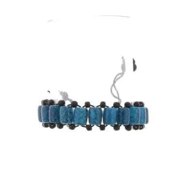 Behave Armband - blauw - zwart - kralen - unisex - verstelbaar