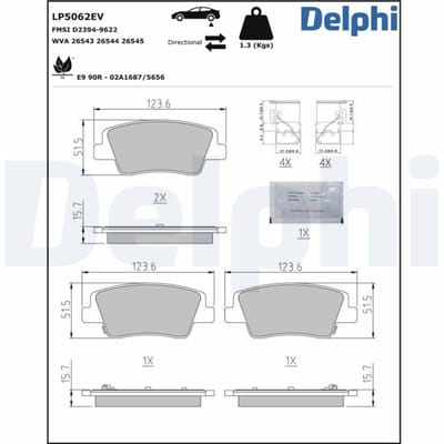 Remblokset DELPHI LP5062EV
