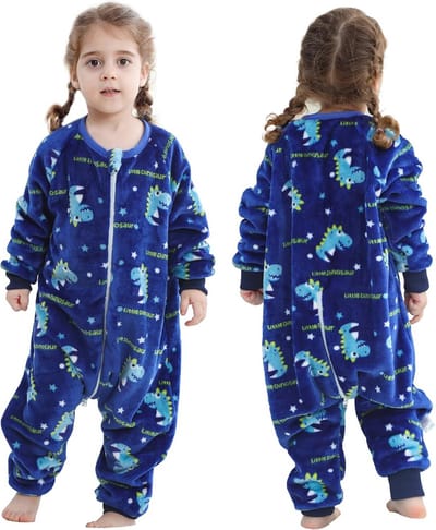 Slaapzak met Voeten voor Kinderen 2,5 TOG - Flanellen Pyjama voor Winterse Nachten
