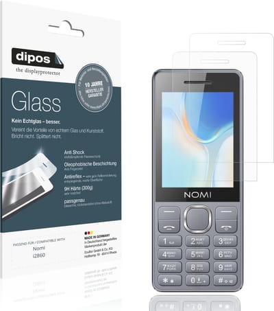 dipos – 2x Matte Pantserfolie geschikt voor Nomi i2860 | 9H Screenprotector