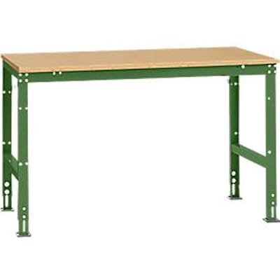 Manuflex werktafel UNIVERSAL Standaard, 1500 x 1000 mm, multiplex natuur, resedagroen