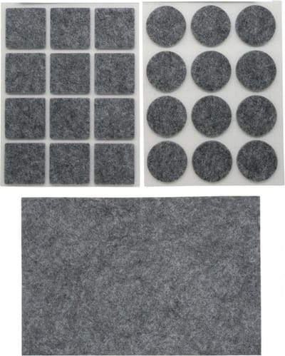Benson Meubelvilt - 50x stuks - grijs - vilt - 3 formaten - anti kras vilt