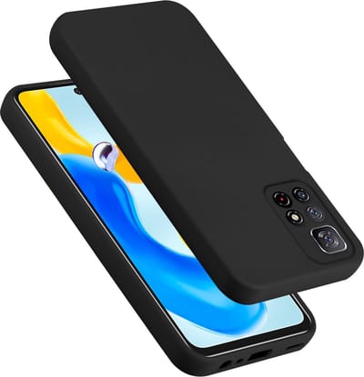 Cadorabo Hoesje geschikt voor Redmi Note 11s 5G in LIQUID ZWART - Beschermhoes gemaakt van flexibel TPU silicone Case Cover