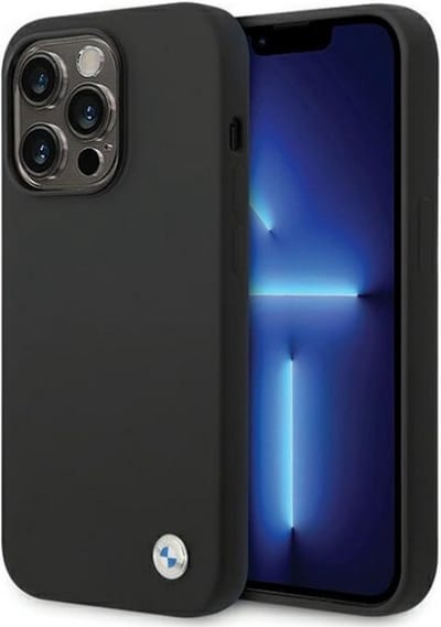 BMW Silicone Back Case - Geschikt voor Apple iPhone 15 Pro (6.1") - Zwart