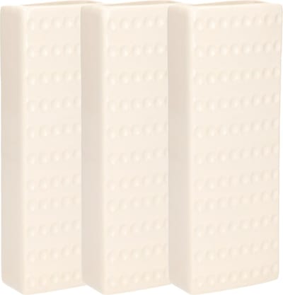 Gerimport Waterverdamper - 3x - wit - keramiek - 400 ml - radiatorbak luchtbevochtiger - 7,4 x 18,6 cm