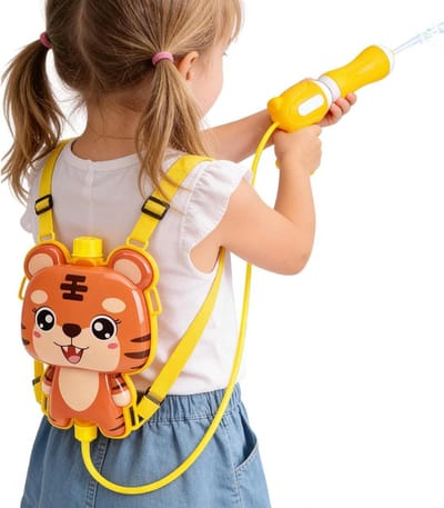 Water Soaker - Water Spuit - Buiten Spelen - Uittrekbaar Ontwerp - Grote Rugzak - Tijger