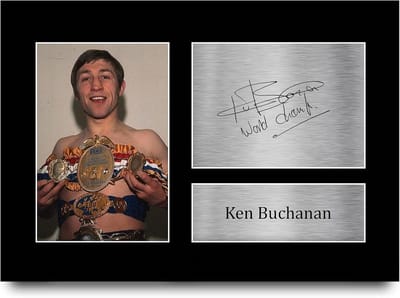 Boxer Foto Gesigneerd - Bokser Decoratie - Sport Fan Cadeau - Gedrukte Replica Handtekening - A4 Formaat - Zwart