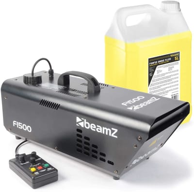 Rookmachine - BeamZ F1500 fazer 1500W met timer & 5L rookvloeistof